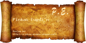 Pinkas Eugén névjegykártya