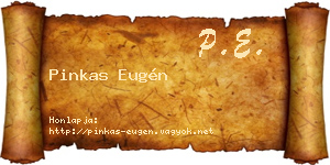 Pinkas Eugén névjegykártya
